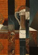 Juan Gris Playing Cards and Glass of Beer painting